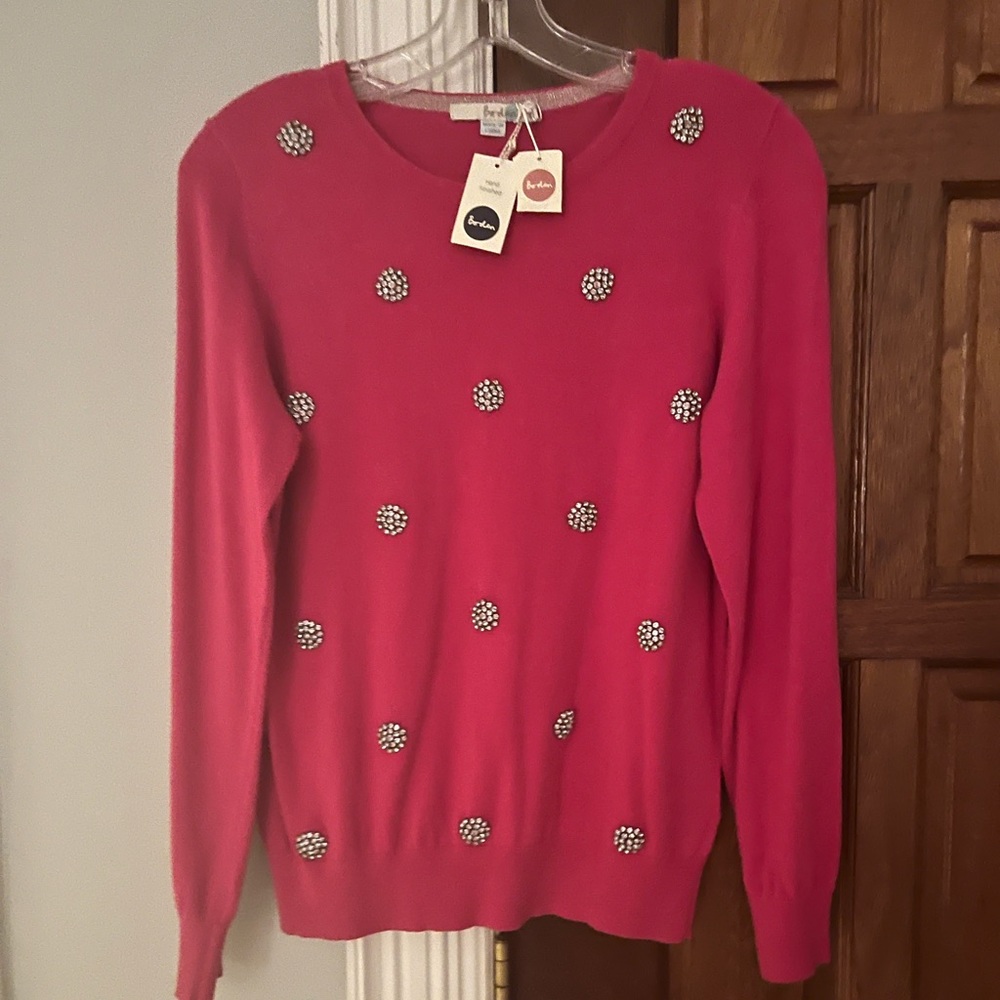 Womens Pink Boden Sweater